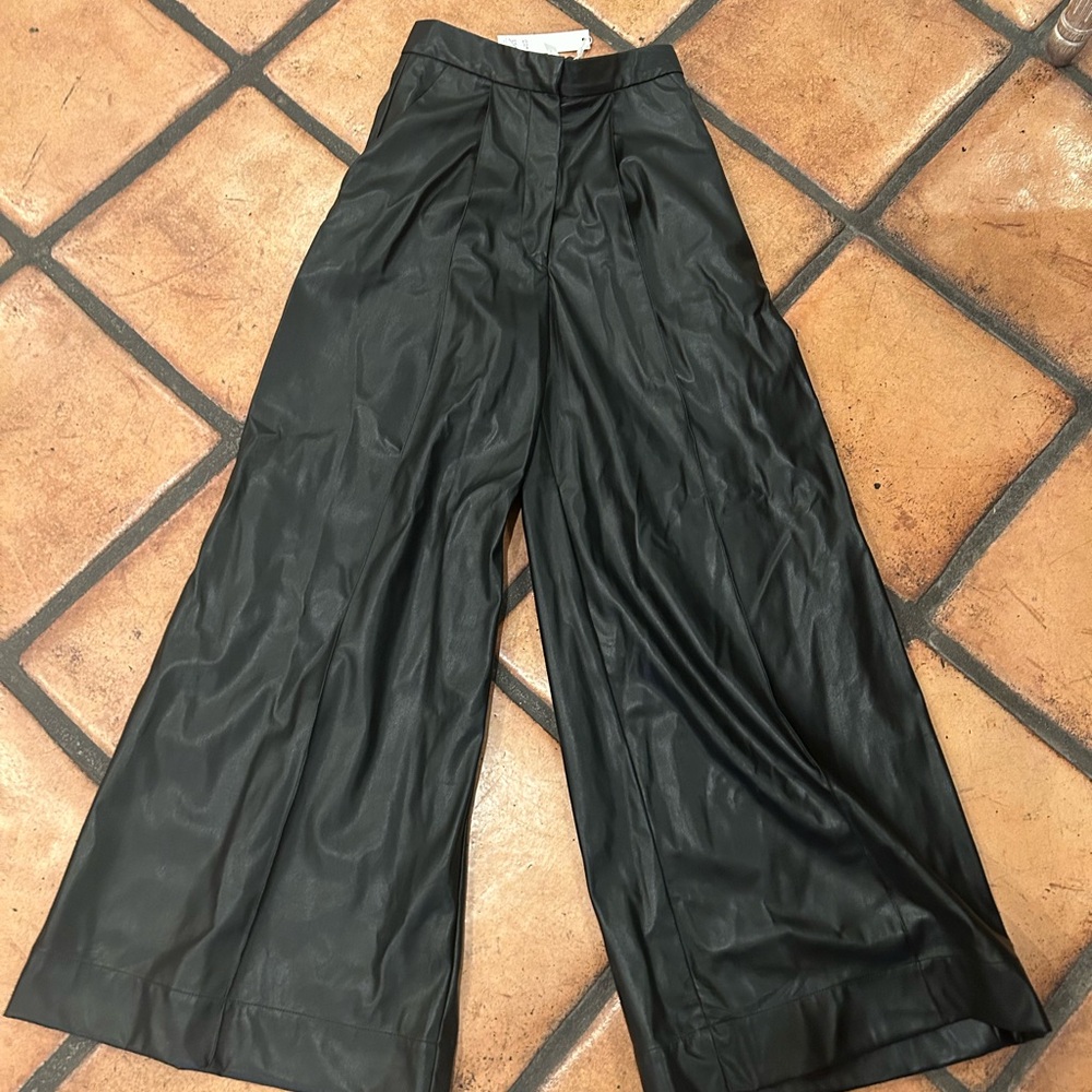 Heidi Merrick Elegant Black Wide Leg Pants